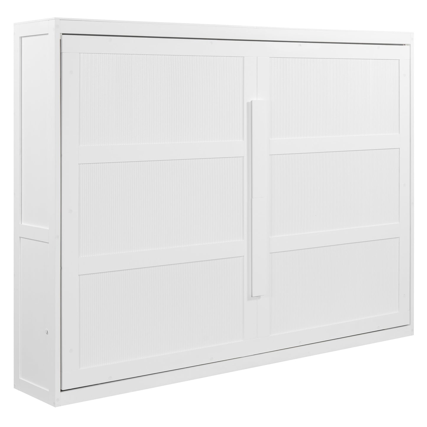 White Wood Queen Murphy Bed