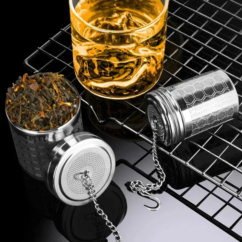 Tea Infuser | Extra Fine Mesh Stainless Steel Tea Strainer with Chain Hook for Loose Leaf Tea